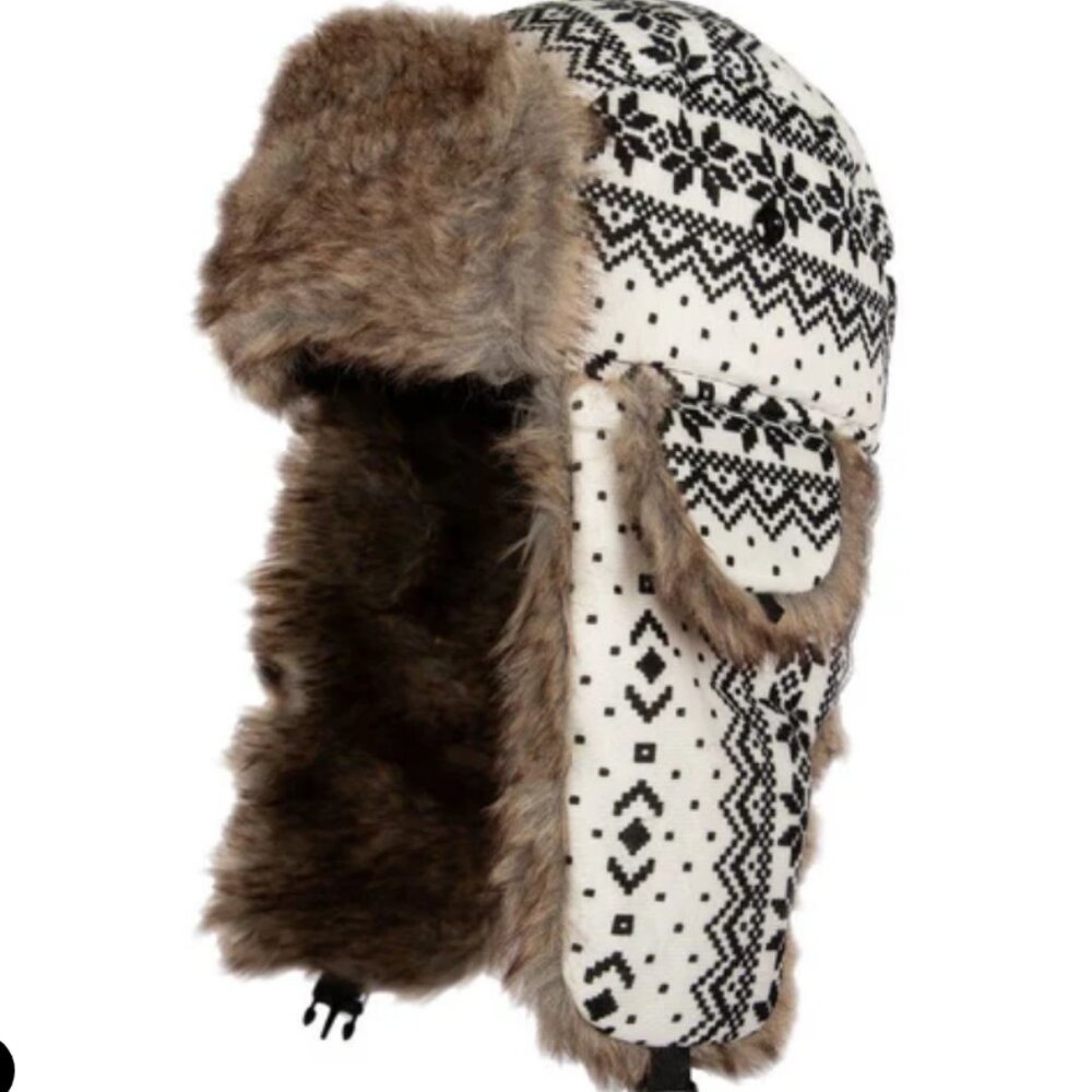 SA Company Nordic White Unisex Trapper Hat - OS